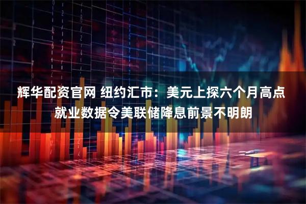 辉华配资官网 纽约汇市：美元上探六个月高点 就业数据令美联储降息前景不明朗